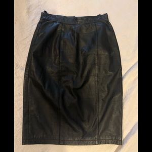 Vintage 100% leather skirt